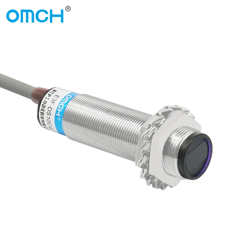 OMCH E3F-DS10C4 M18 Photoelectric sensor switch Metal Tube Detection Range 10 cm (with terminals) Wire length 3 m Copper tube