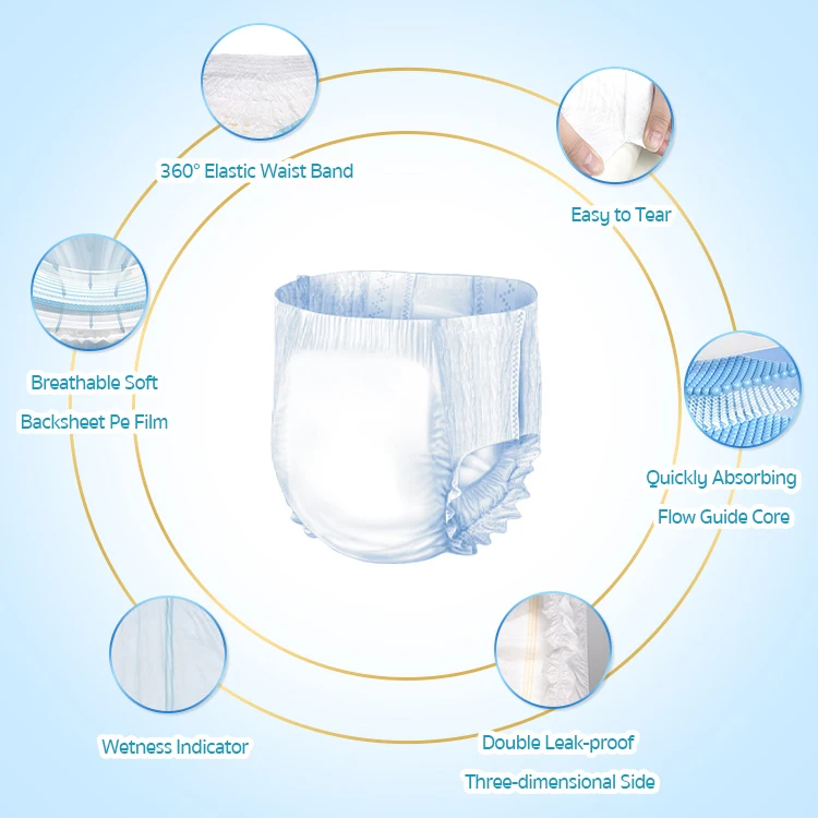 Фабрика OEM Китай оптом детские тренировочные штаны Подгузники с индикатором влажности