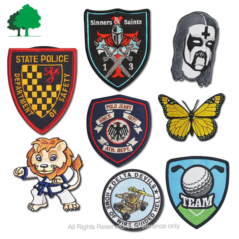 Hot Sale Machine Embroidery Heat Seal Patches For School Uniform