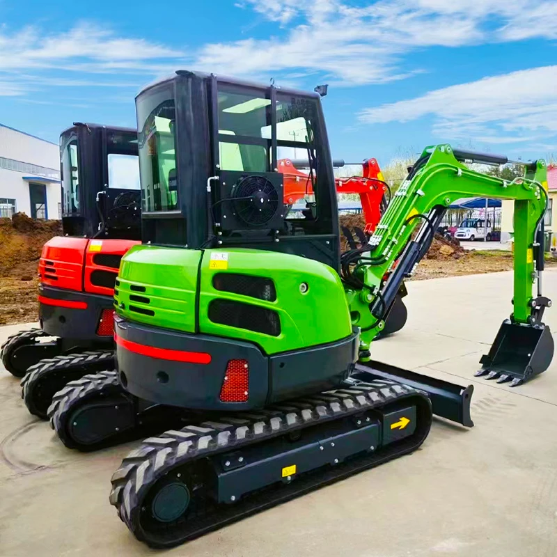 FREE SHIPPING 3.5 Ton Mini Excavator 1 Ton 2 Ton EPA Engine Crawler Digger Chinese Farm Used Small Miniexcavadora for sale