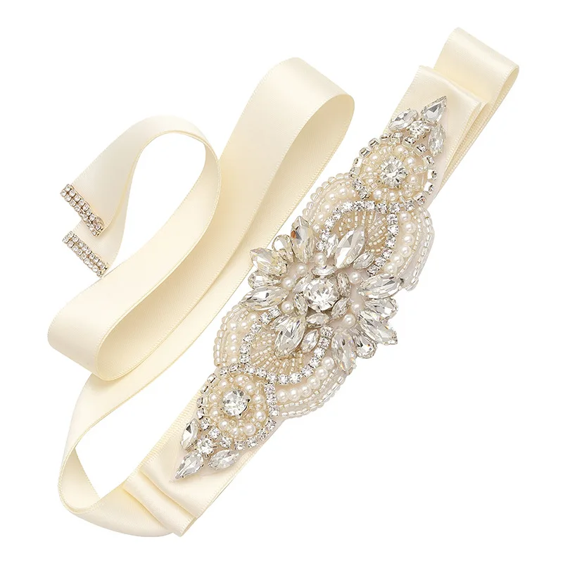 Хит продаж, свадебные аксессуары, жемчуг, Хрустальная аппликация, пояс для подружки невесты