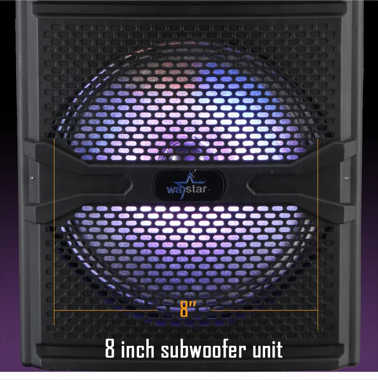 OEM/ODM portable trolley blue tooth speaker 8 inch karaoke outdoor battery speaker