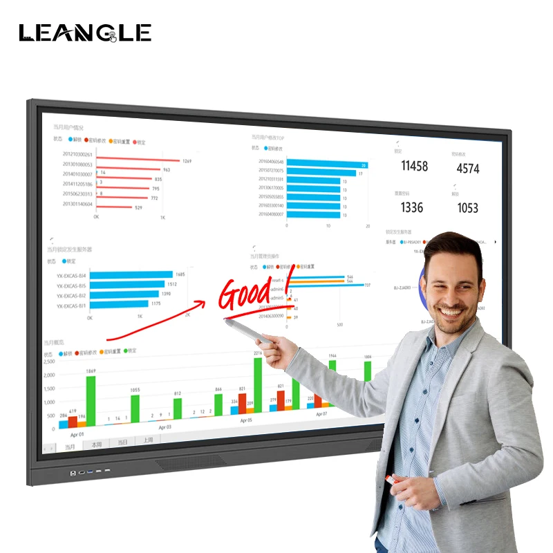 Oem Smart Board Interactive Touchscreen Display Classroom Educational Whiteboard for Conference E Learning Room