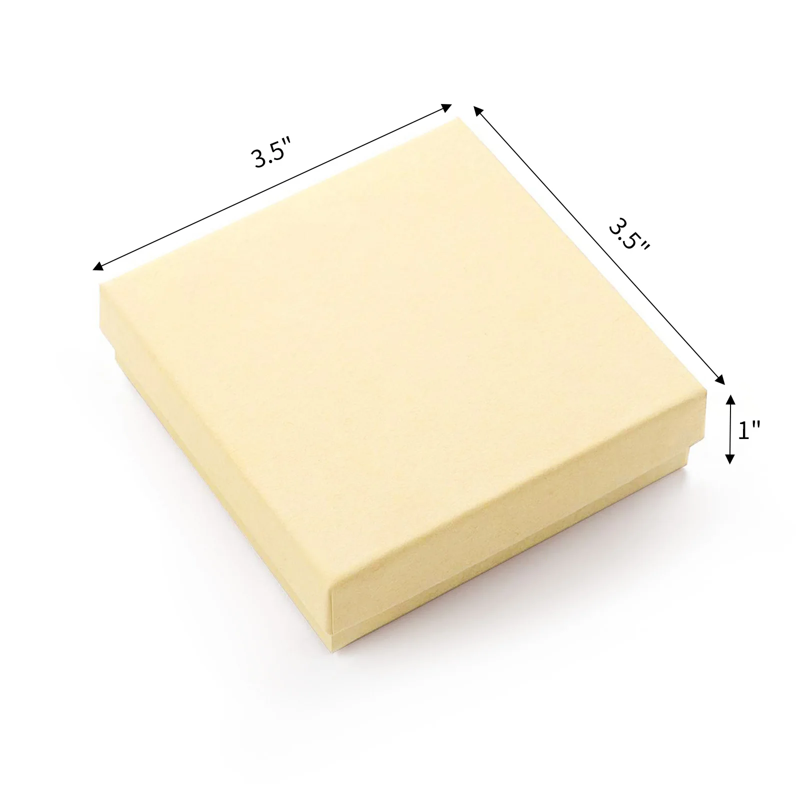 3.5 x3.5 x1 inch Cotton Filled Jewelry Box Small gift box Kraft Paper Cardboard Shipping Box for Jewellery Packaging