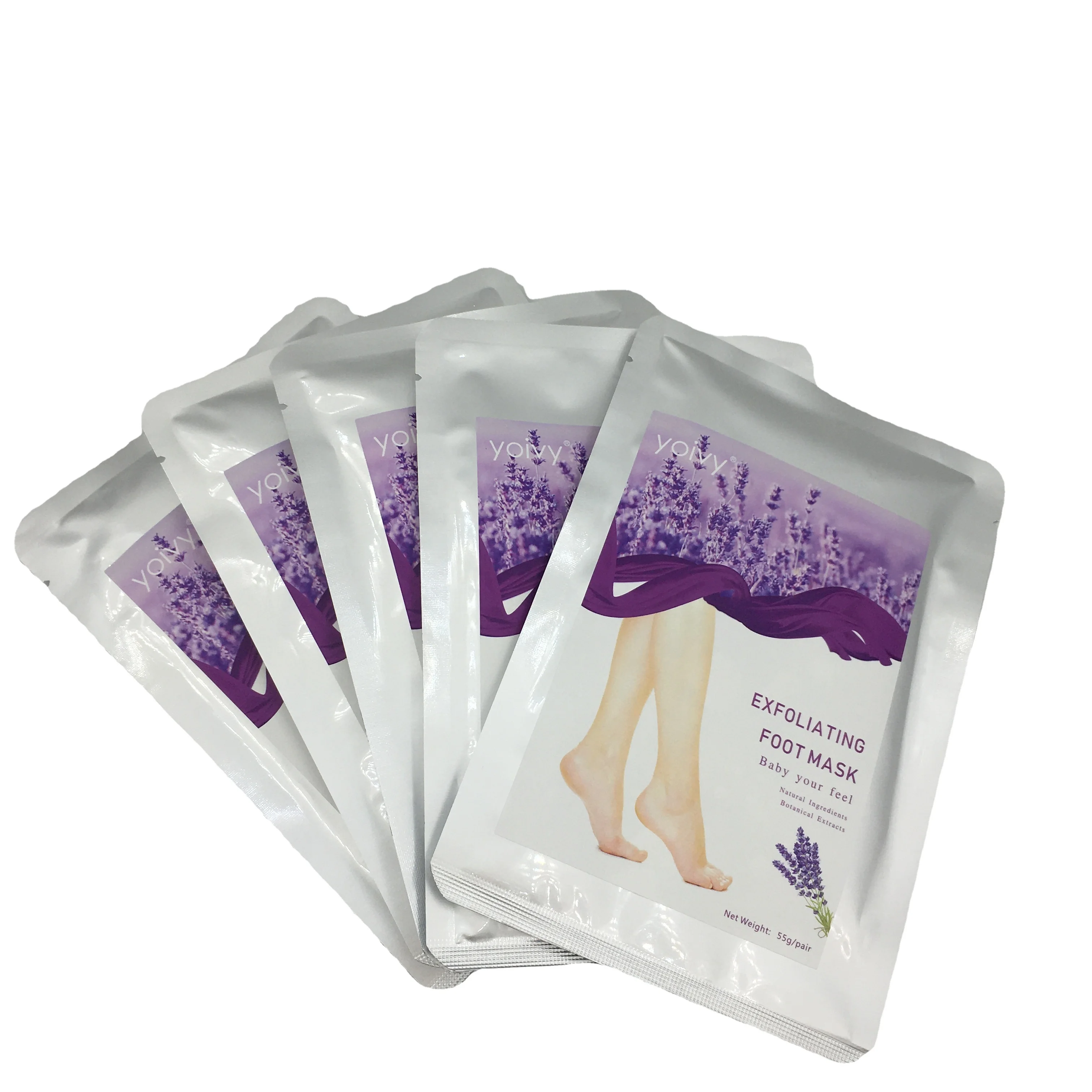 Оптовая продажа, отшелушивающая маска для ног с натуральной органической лавандой от корейской торговой марки