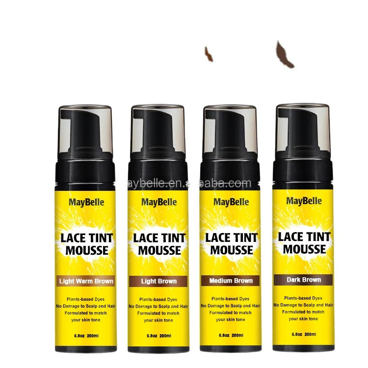 Private Label Hair Extension Tools Long Lasting Sweatproof Plant Dye Based Lace Foam Lace Tint Mousse Custom