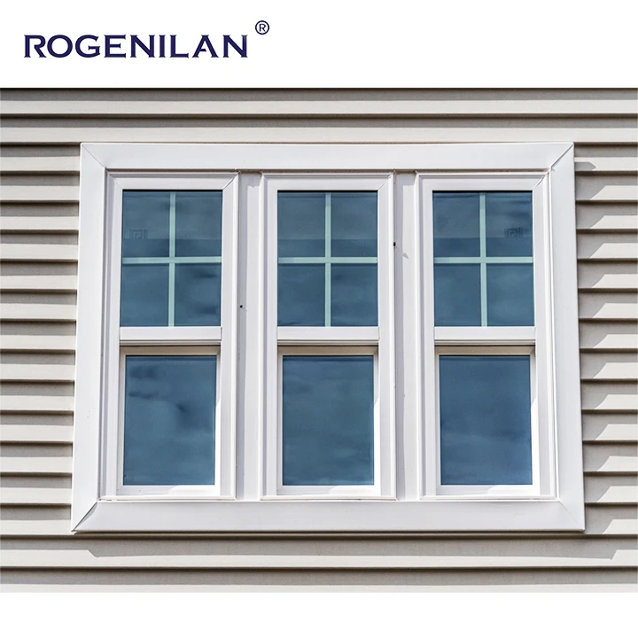 Rogenilan Factory direct custom black aluminium profile double pane acoustic glass single hung windows