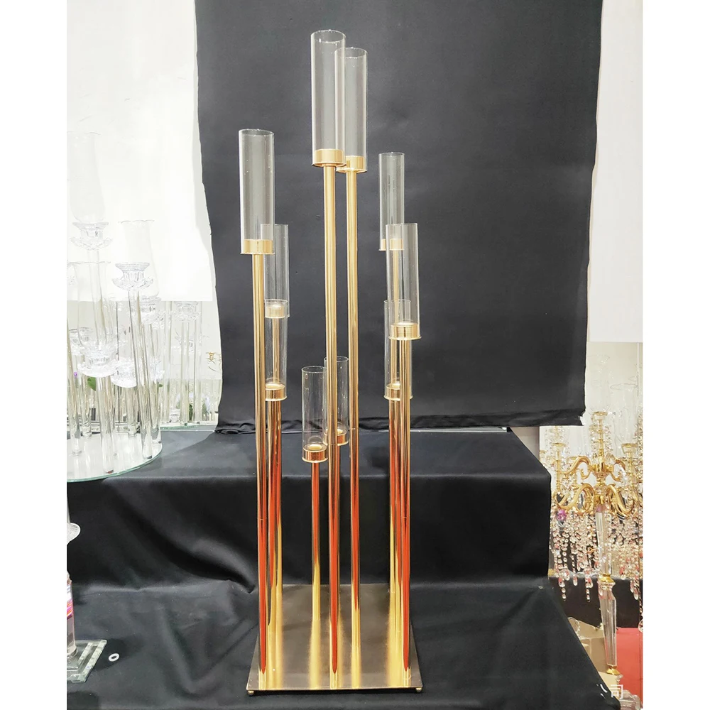 Wholesale Beautiful Gold Led Lamp Floor Stand Event Decoration Equipment