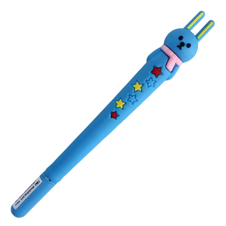 O&Q Cute cartoon Animal high quality   Hard silicone pen body   rabbit shape gel ink pens with replaceable refill