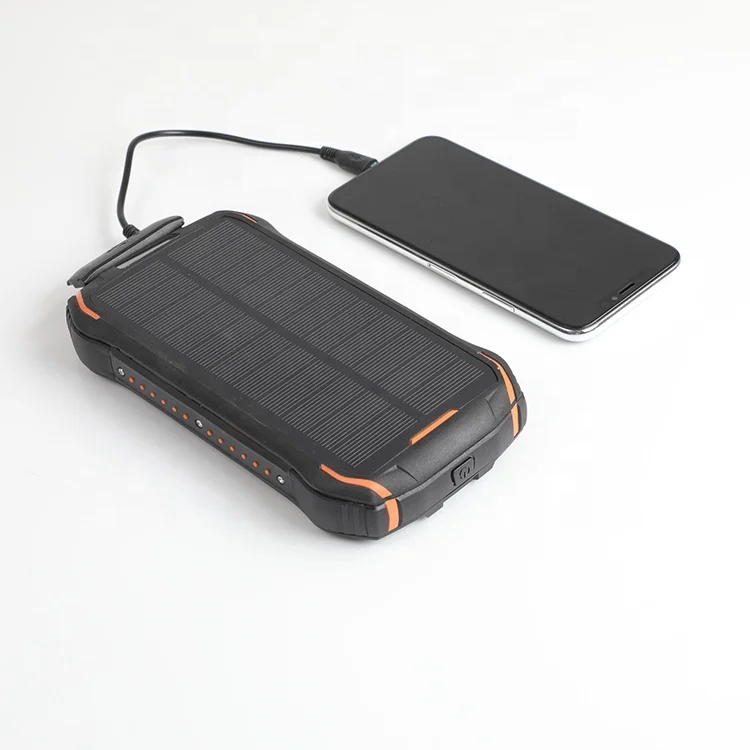 
solar panel charging power bank 25000mah multifunction mobile solar charger with wireless charger for cell phones 
