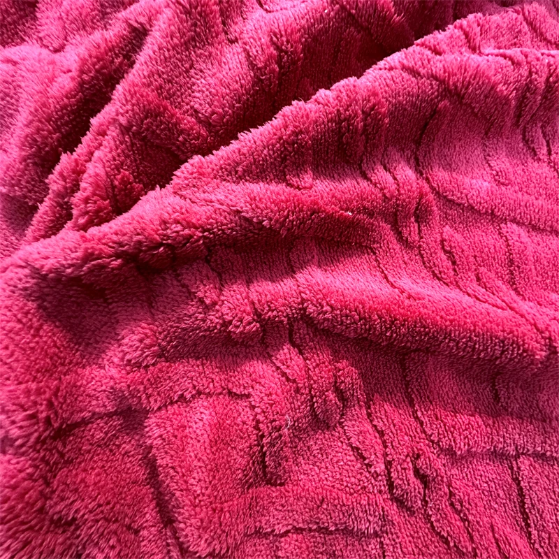Wholesale 100% Polyester Jacquard Sherpa Cotton Fabric for Blanket Home Cloths Bathrobe Fabric