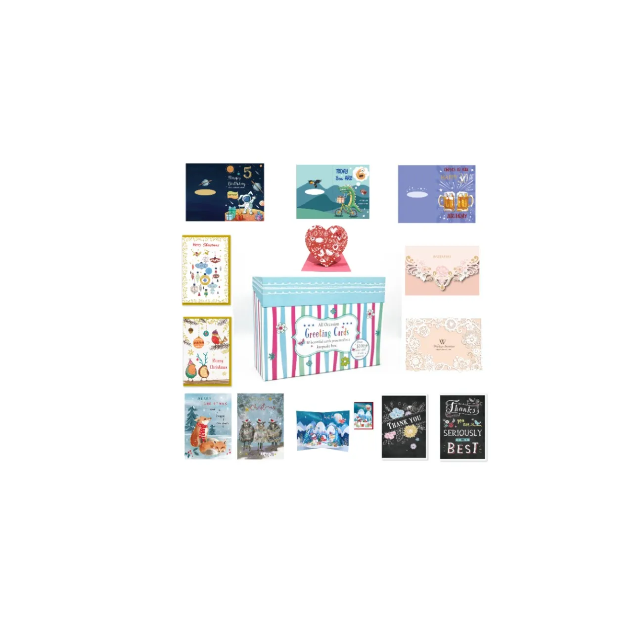 DIY original design On all occasions greeting card custom Boxed Friendship and anniversary and thank you and wedding cards