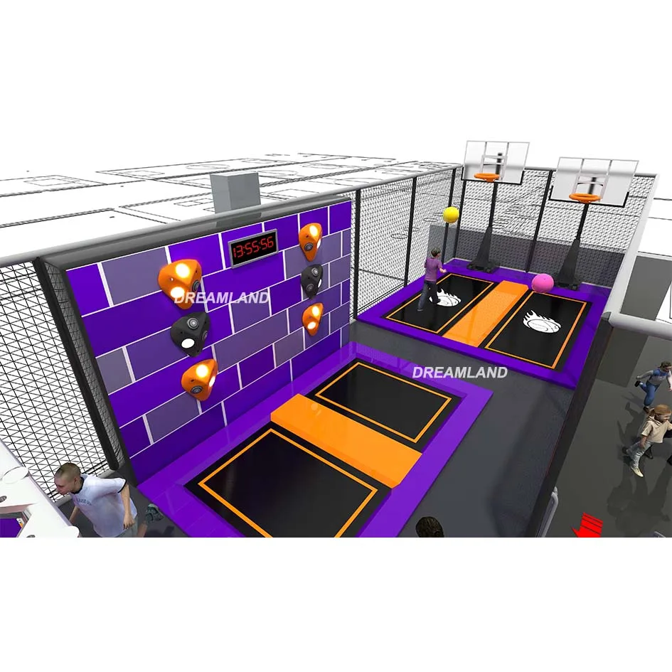 Certified China Manufacturer Kids Indoor Jumping Trampoline Park With Dodgeball In Adventure Park