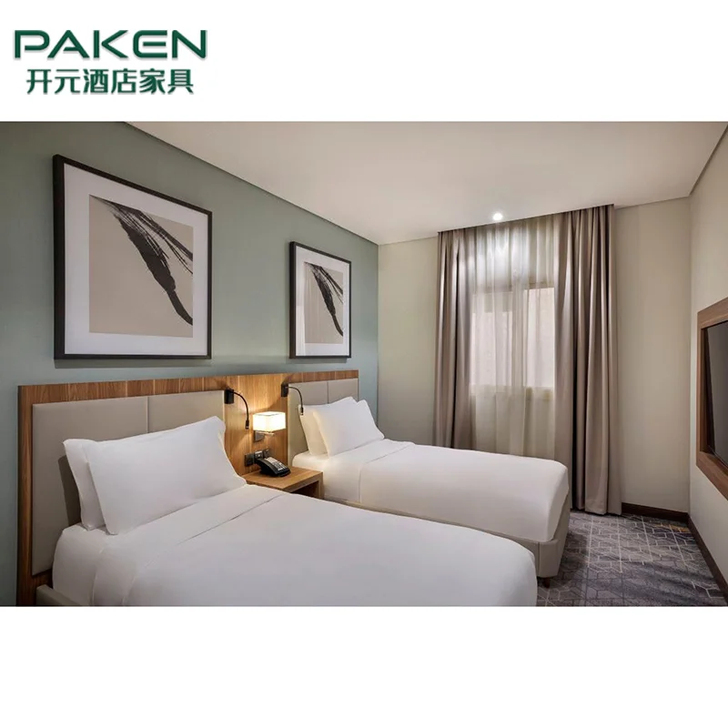 Holiday Inn express Hotel Modern King Size Wooden Headboard Bed Room Suites Hotel Bedroom Furniture