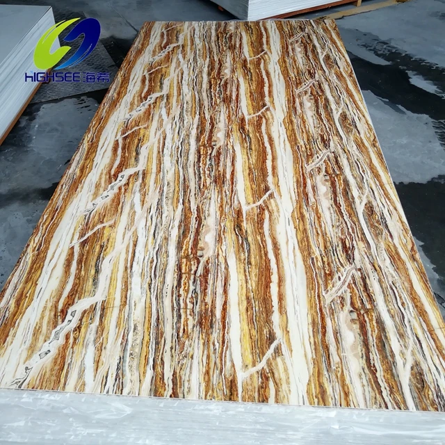 
Solid indoor decorative wood covering sheet UV marble sheet for backdrop bathroom kitchen 