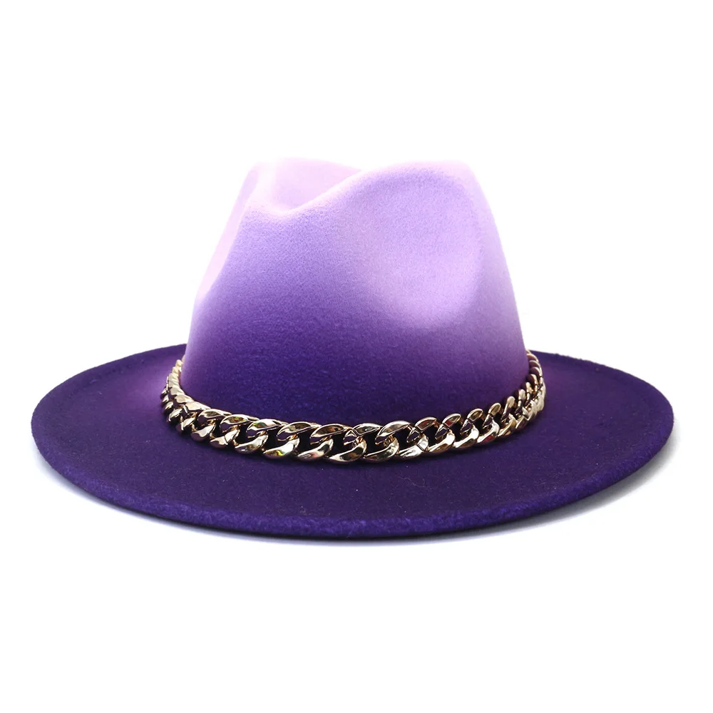 2022 Hot Sale High Quality Winter Fashion Multicolor Hat Felt Cowboy Hats Fedora Hats Wool Felt Wholesale New Arrival