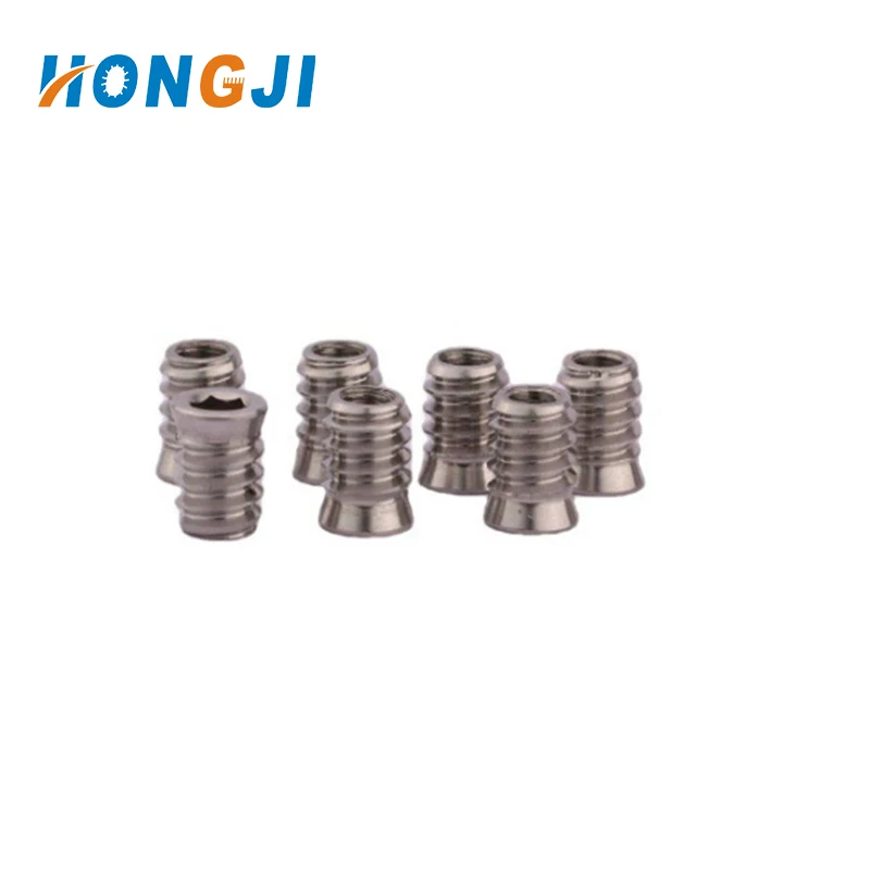 Wood insert nut for table inner thread and outer thread nut for furniture