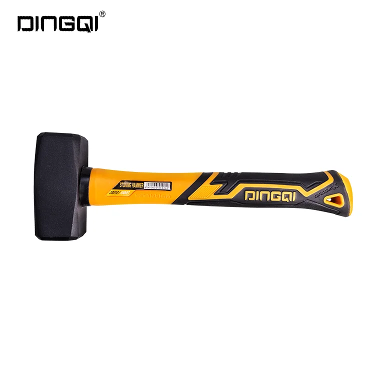 Dingqi Splitting Hammer German Type Stone 1000G Machinist Hammer Plastic with Handle for Chisel Fiberglass