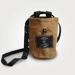 New Design Waxed Canvas Chalk Bag for Rock Climbing Bouldering Chalk Bag Rock Climbing Gear Equipment