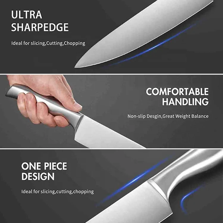 Cutlery chef Knife Block Set ,15 Pieces German Stainless Steel kitchen Knife Set With Wooden Block