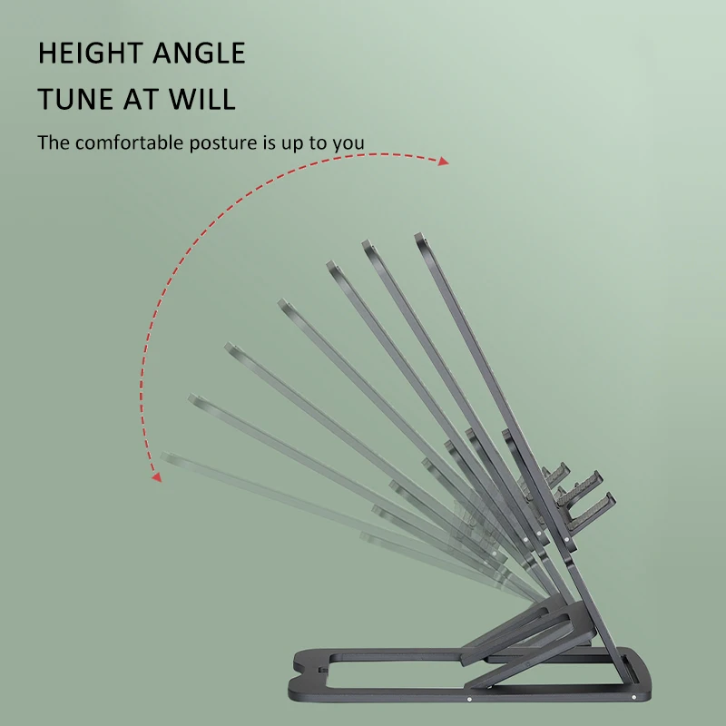 Aluminium Tablet Phone Stand Desk Flexible Metal Cellphone Holder Adjustable Vertical Stand For Phone And Tablet Foldable