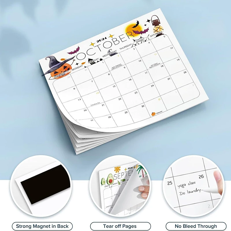 Wholesale Magnetic Refrigerator Stickers Memo Message Board Paper Calendar Magnetic Calendar For Fridge Magnetic Fridge Calender