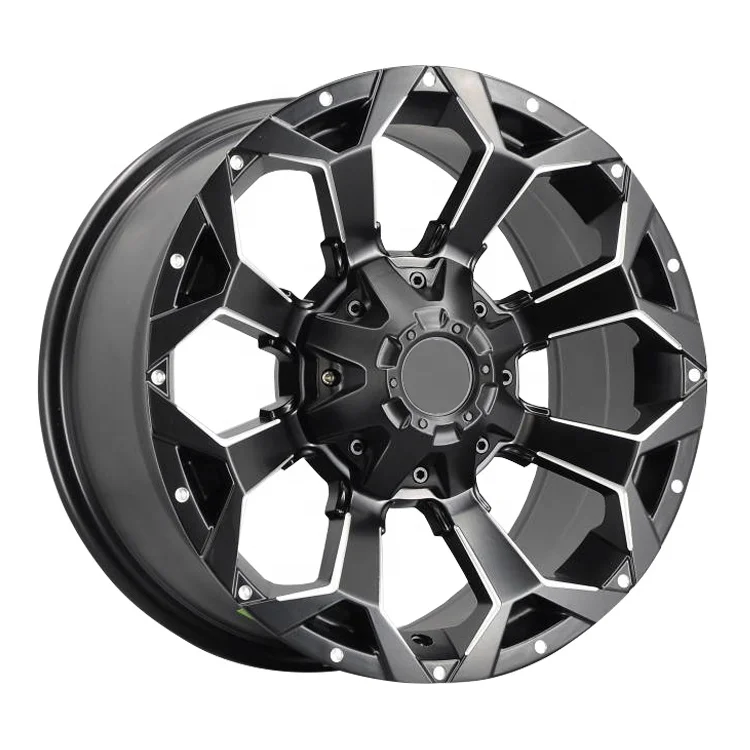 #R1016 multi spoke durable offroad wheels 6x139.7 16inch black car rim 17 16x8 aluminum wheel rim