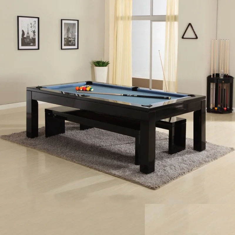 
8ft 9ft Solid wood modern dining pool table set cheap price 