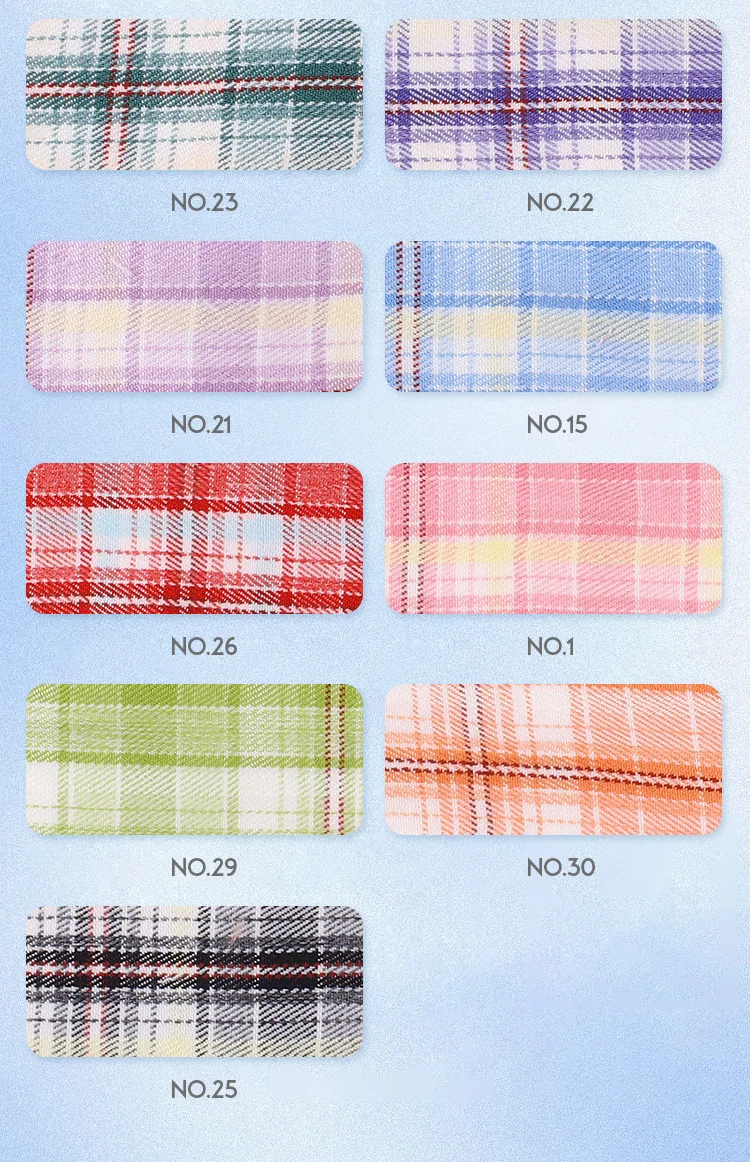 SPOT TR yarn-dyed Plaid 179G Spring and summer fashion suit dress JK uniform shirt shoes and hats polyester fabric