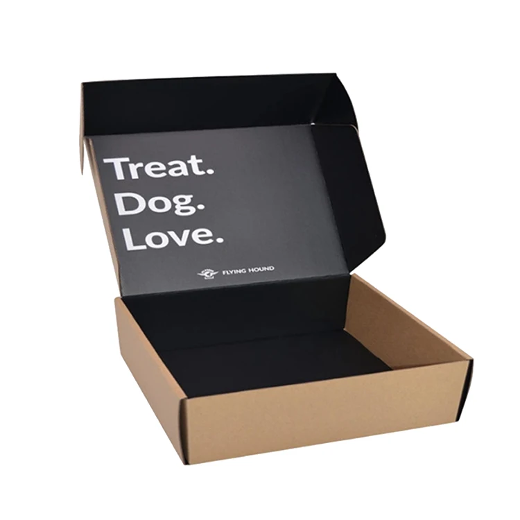 Custom Logo Printing E Flute Corrugated gift mailers Shipping Paper Packaging Boxes