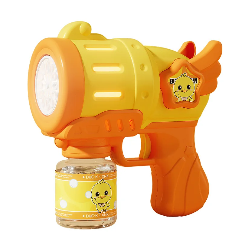 HN Factory Direct Sales Of Kids Outdoor Toys 12 Holes Bubble Guns Electric Angel Bubble Gun Machine