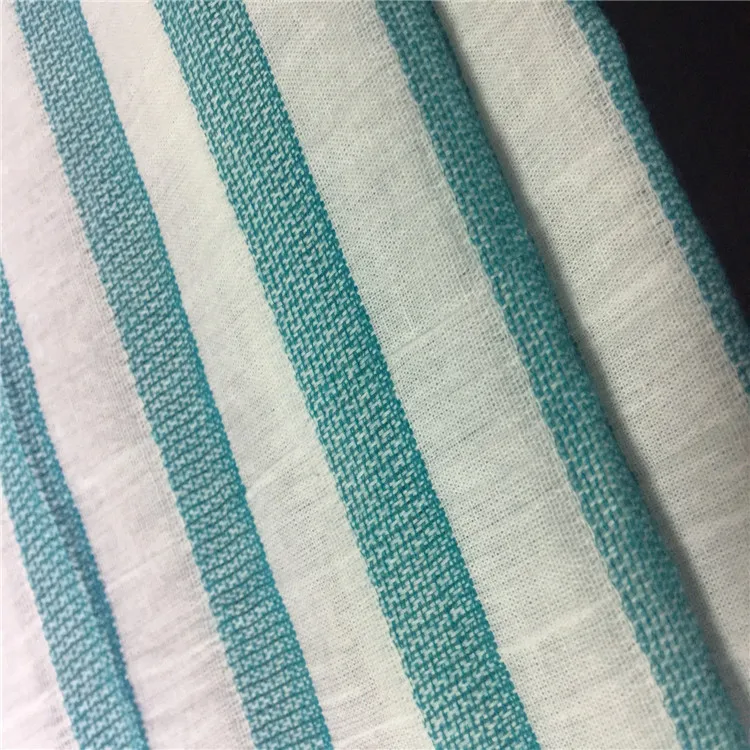 Shaoxing supplier high quality 100% cotton yarn dyed stripe fabrics for clothing