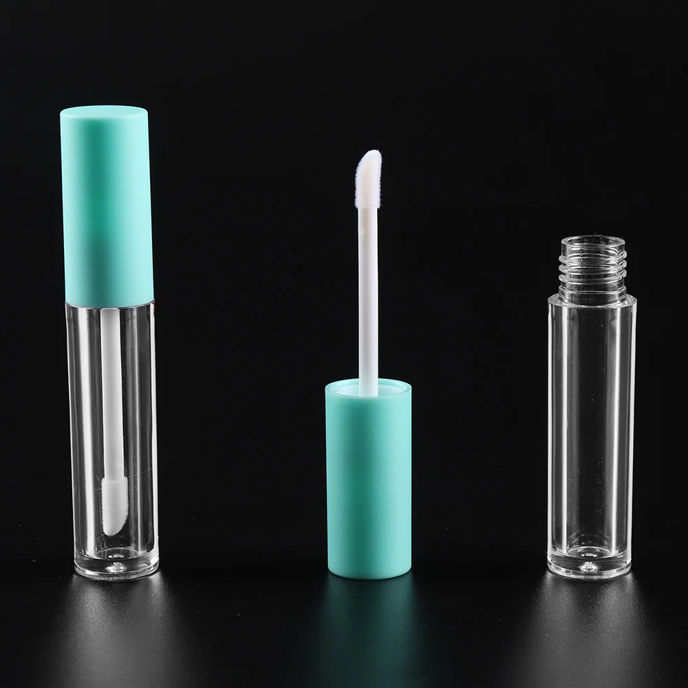 Round Empty Teal Lime Green Lip Gloss Tubes Green