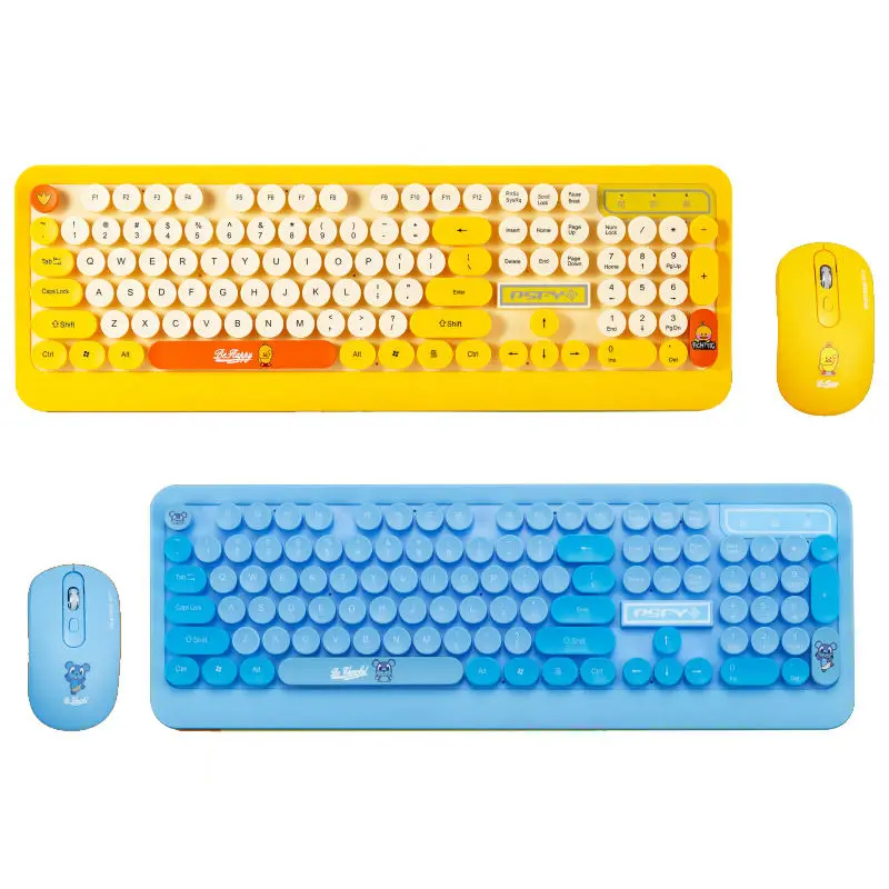 SUNDI OEM Lovely custom Professional Ergonomic Keyboard mouse combos 2.4G wireless 104 Keyboard and mouse for office