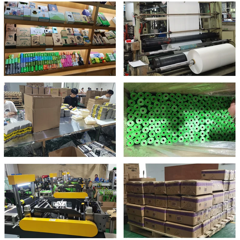 Personalized Custom Scented Pink Heavy Duty Compostable Corn Starch Rolls Pop Excrement Poo Waste Garbage Bags Pet Dog Poop Bag