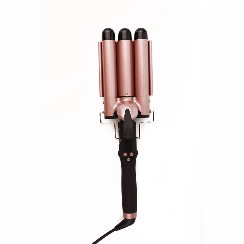Professional large egg roll stick three-bar curling stick egg-roll head three-tube curling iron hair curler LCD