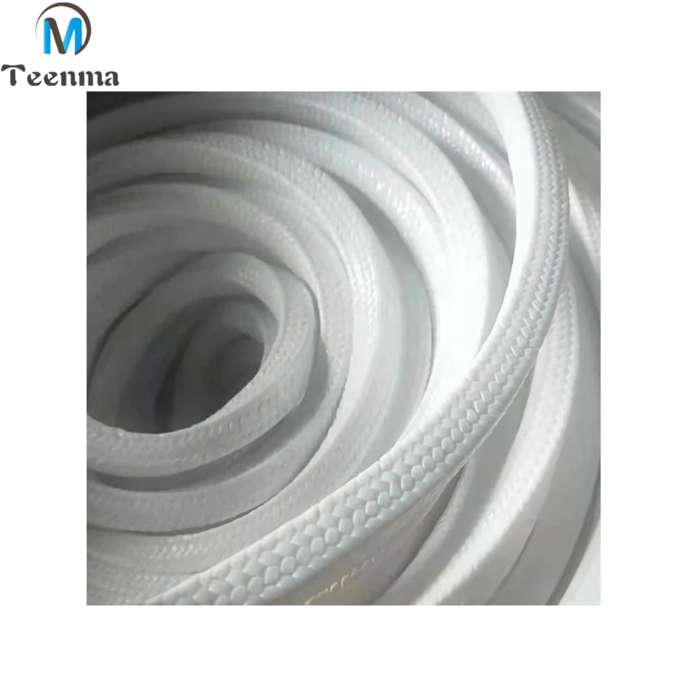 Белый цвет смазки чистый PTFE сальник упаковка для механической герметизации