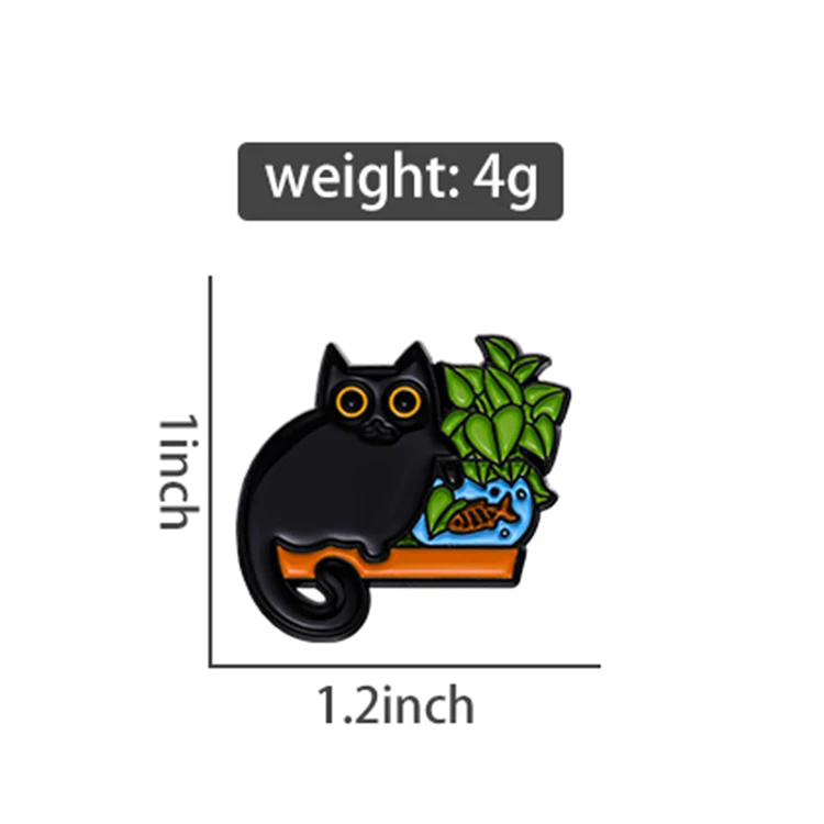 Cute Cat Fashion Pin High Quality Custom Manufacture 3D Metal Enamel Cartoon Badge Customizable Pins