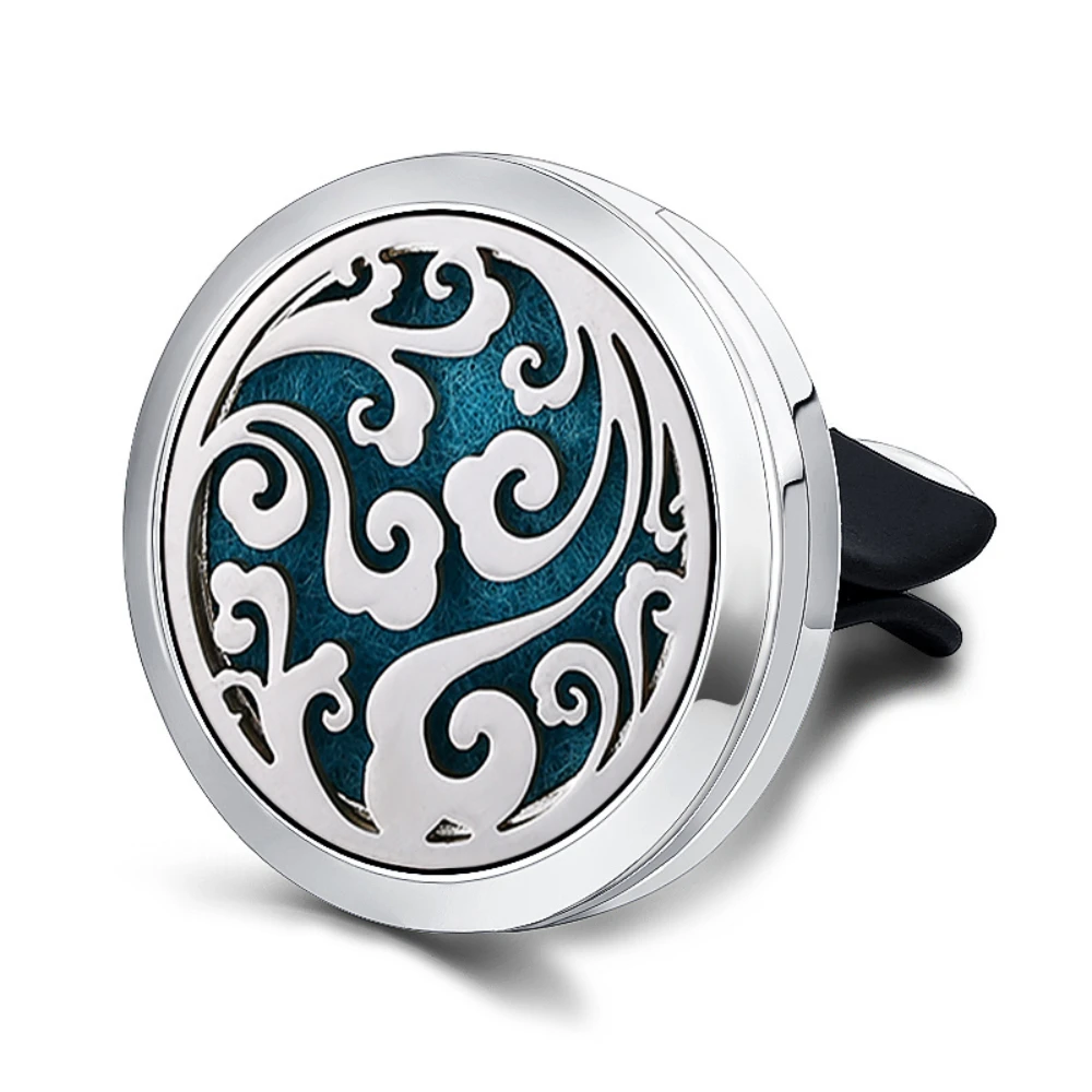 Aromatherapy Locket Car Diffuser Air Freshener Purifier With 10pcs Pads Randomly Car Perfume Diffuser Vent Clip Air Clip Perfume