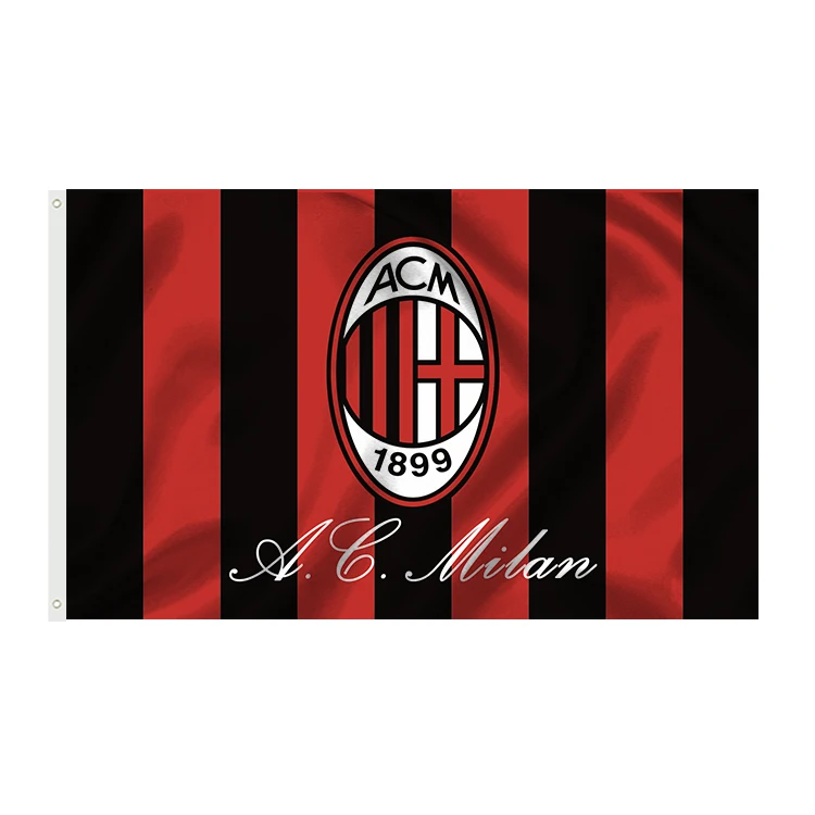 Hot Sell 5X3ft (150Cm X 90Cm) European League FC Manchester Inter Milan Realmadrid AC Milan Barcelona Football Soccer Flags