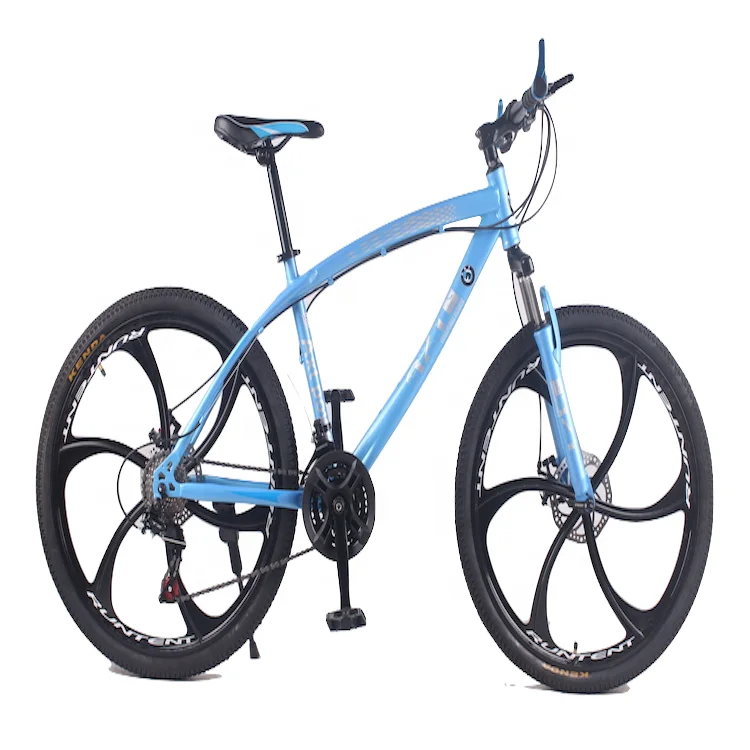 
Blue 26inch mountain bike high wheel disc brake high carbon steel frame comfortable seat top sale fast road bicycle 