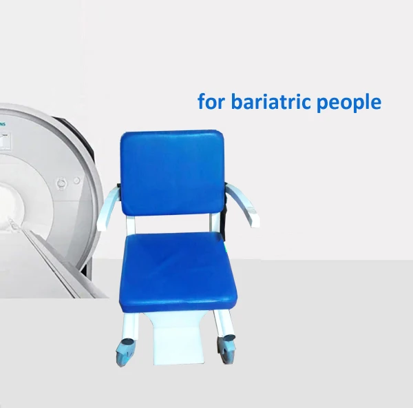 Non magnetic bariatric portering chair - max load capacity 220kg 1.5T and 3.0 Tesla MR compatible