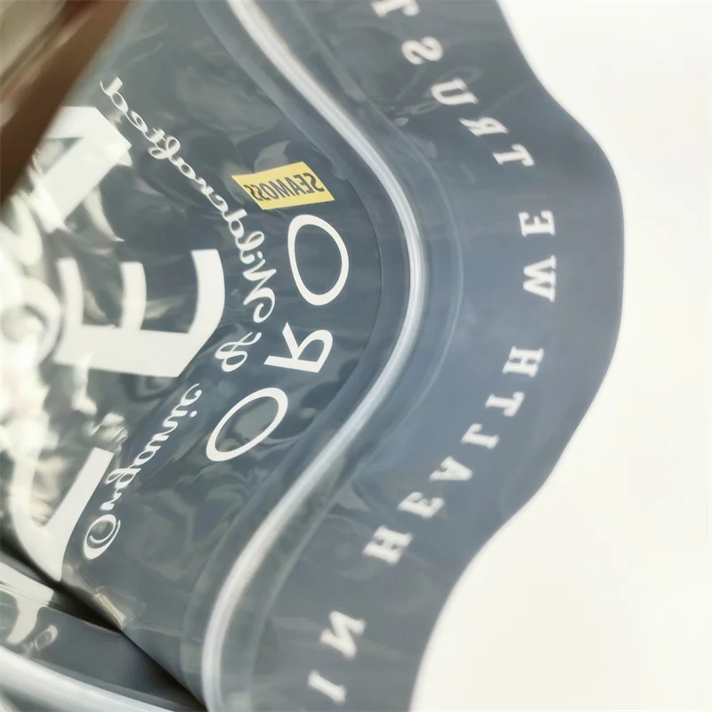 Factory custom print mylar  packaging stand up zipper bag for sea moss pouch