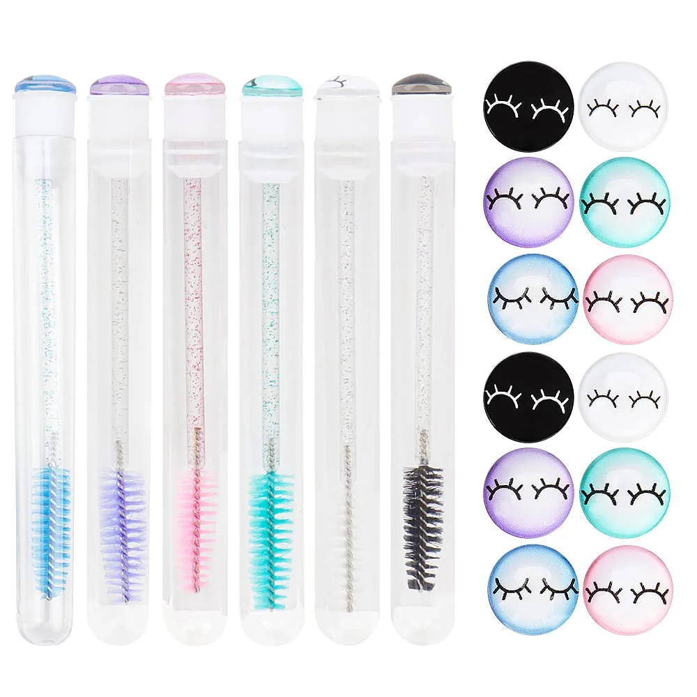 Eyelash Brush eye Makeup Brushes Black Pink Purple Lash Applicator Tool Mascara Eyelashes Brush tube