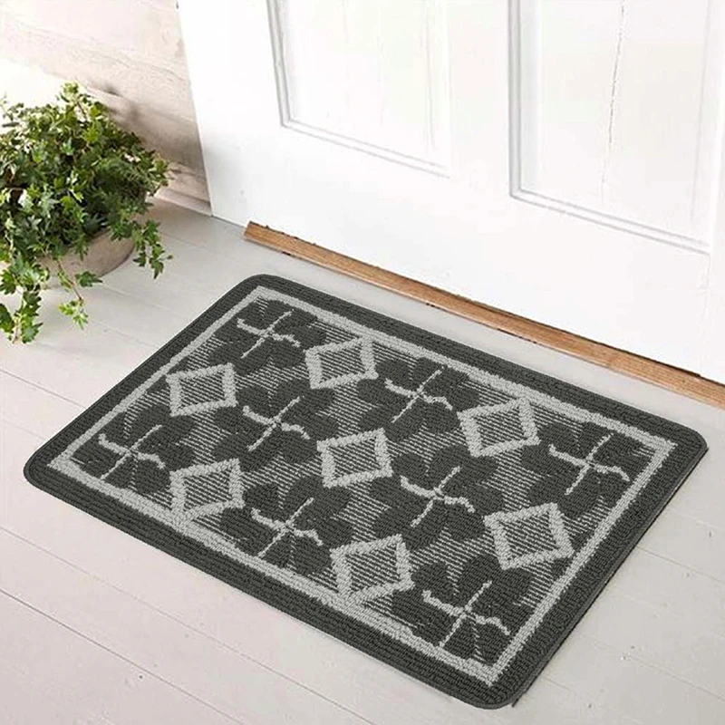 Jiahe carpet mat 2-piece set anti skid plush absorbent bathroom carpet machine washable