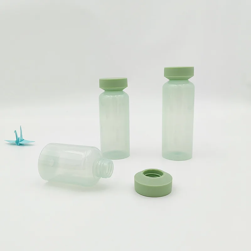 100/200ml Pet Plastic Moisturizing Essence Bottle with Pump Seal Spinning PP Cap and Inner Plug Water Milk Perfume Bottle