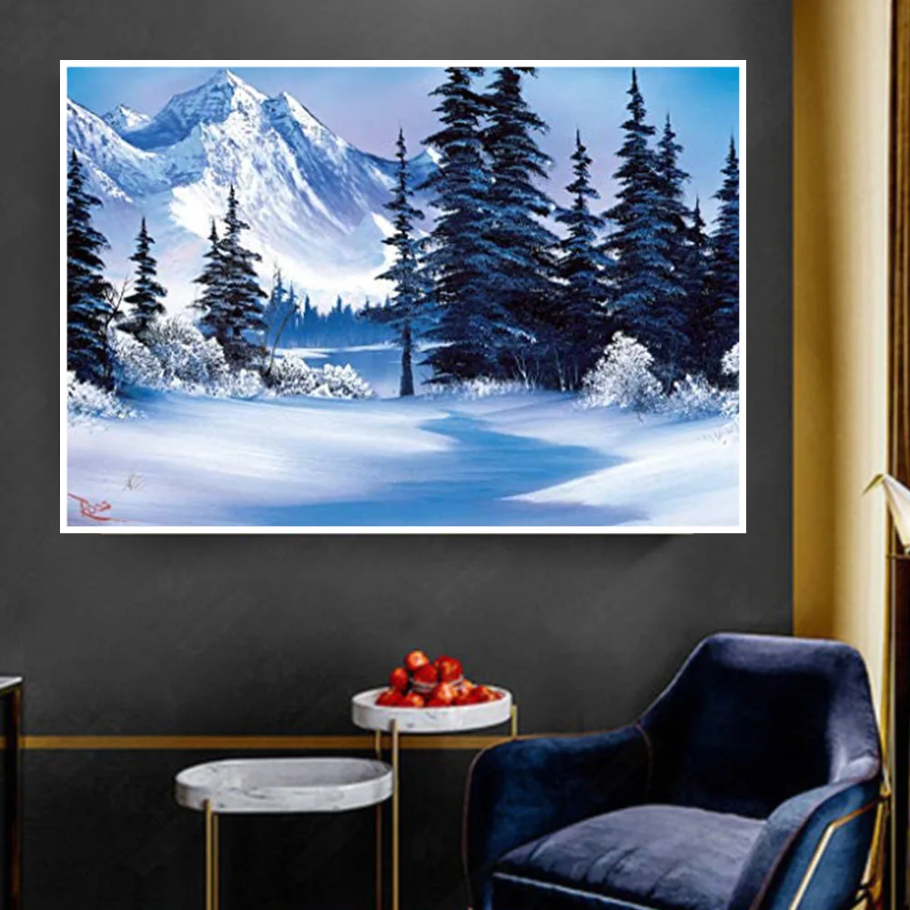 Custom Art Wall Picture Nice Landscape Diamond Home Decoration Embroidery Art Paintings For Living Room