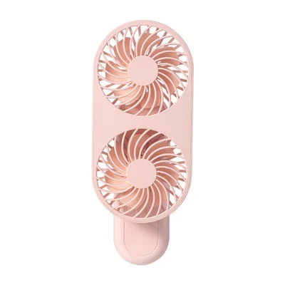 Best cooler Summer Mini Handheld Rechargeable Cool Air Fan Portable Pocket Fan Double Heads Mini Fan