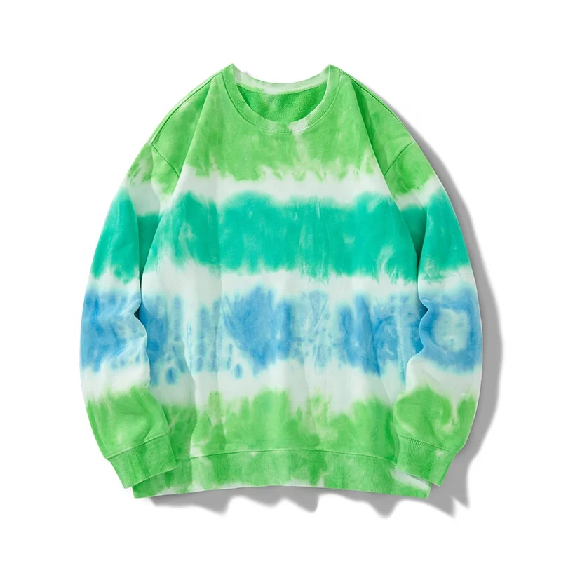 Пользовательские тай-дай Толстовка для мужчин больших размеров с вырезом лодочкой; Рубашка с заниженной линией плеч, худи и толстовки для девочек