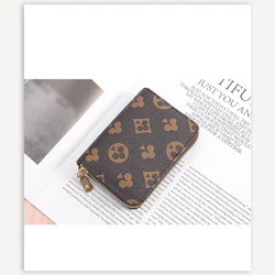 2022 PU держатель для карт короткий секционный многопозиционный органайзер для карт женская сумка для кредитных карт из воловьей кожи